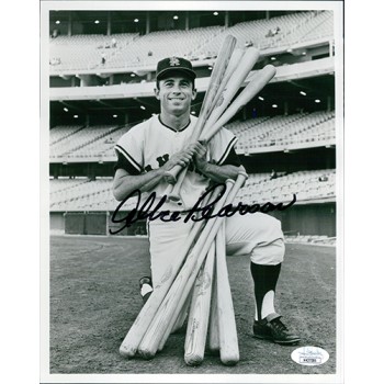 Albie Pearson Los Angeles Angels Signed 8x10 Glossy Photo JSA Authenticated