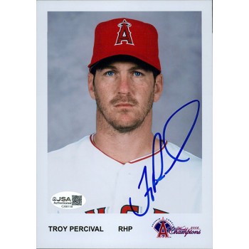 Troy Percival Anaheim Angels Signed 5x7 Matte Promo Photo JSA Authenticated Troy Percival Anaheim Angels Signed 5x7 Matte Promo Photo JSA Authenticated