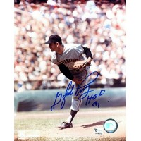 Gaylord Perry Signed San Francisco Giants 8x10 Photo Inscribed HOF 91 Global Authenticated