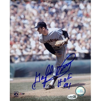 Gaylord Perry San Francisco Giants Signed 8x10 Glossy Photo JSA Authentic HOF 91