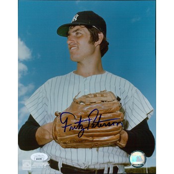 Fritz Peterson New York Yankees Signed 8x10 Glossy Photo JSA Authenticated