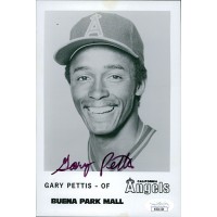 Gary Pettis California Angels Signed 5x7 Promo Glossy Photo JSA Authenticated