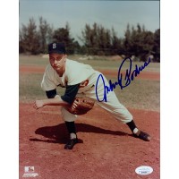 Johnny Podres Brooklyn Dodgers Signed 8x10 Glossy Photo JSA Authenticated