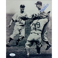 Johnny Podres Brooklyn Dodgers Signed 8x10 Matte Photo JSA Authenticated