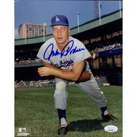 Johnny Podres Los Angeles Dodgers Signed 8x10 Glossy Photo JSA Authenticated