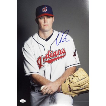 Drew Pomeranz Cleveland Indians Signed 12x18 Matte Photo JSA Authenticated
