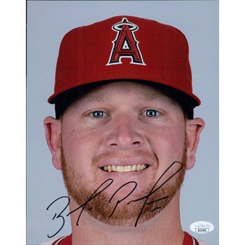 Brooks Pounders Los Angeles Angels Signed 8x10 Matte Photo JSA Authenticated