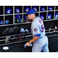 T.J. Rivera New York Mets Signed 8x10 Glossy Photo JSA Authenticated