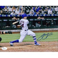 T.J. Rivera New York Mets Signed 8x10 Matte Photo JSA Authenticated