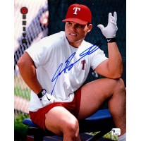 Ivan Rodriguez Texas Rangers 8x10 Card Stock Photo Pinnacle Global Authenticated