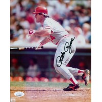 Pete Rose Cincinnati Reds Signed 8x10 Glossy Photo JSA Authenticated Kinks