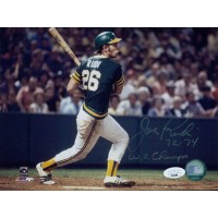 Joe Rudi Oakland Athletics Signed 8x10 Glossy Photo JSA Authenticated WS Champs
