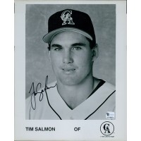 Tim Salmon California Angels Signed 8x10 Glossy Photo Global Authenticated