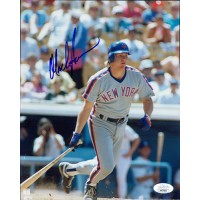 Mackey Sasser New York Mets Signed 8x10 Glossy Photo JSA Authenticated