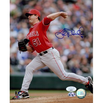 Joe Saunders Anaheim Angels Signed 8x10 Glossy Photo JSA Authenticated