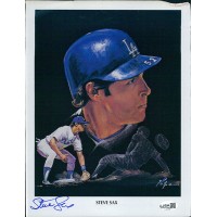 Steve Sax Los Angeles Dodgers Signed 8.5x11 Page Photo JSA Authentic Kinks Rips