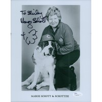 Marge Schott & Schottzie Cincinnati Reds Signed 8x10 Photo JSA Authenticated