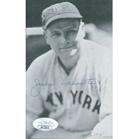 John Schulte New York Yankees Signed 3.5x5.5 Photo Page JSA Authenticated