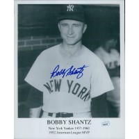 Bobby Shantz New York Yankees Signed 8x10 Cardstock Photo JSA Authenticated