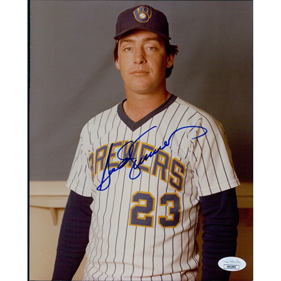 Ted Simmons SIGNED Milwaukee Brewers 8x10 color photo