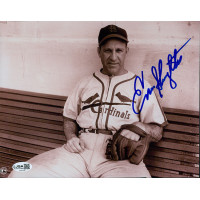 Enos Slaughter St. Louis Cardinals Signed 8x10 Glossy Photo JSA Authenticated