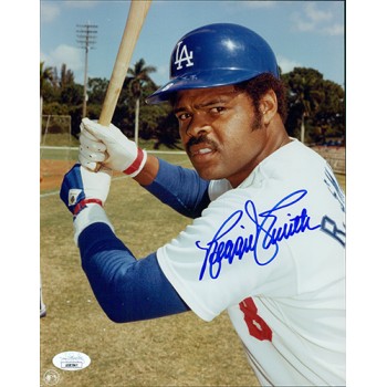 Reggie Smith Los Angeles Dodgers Signed 8x10 Glossy Photo JSA Authenticated