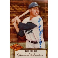 Duke Snider Brooklyn Dodgers Signed 4x6 Matte Photo JSA Authenticated