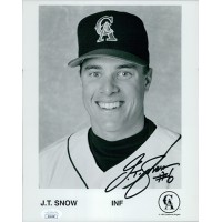 JT Snow California Angels Signed 8x10 Glossy Photo JSA Authenticated