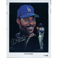 Dave Stewart Los Angeles Dodgers Signed 8.5x11 Page Photo JSA Authenticated