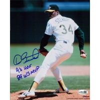 Dave Stewart Oakland Athletics Signed 8x10 Glossy Photo JSA Authenticated Crease