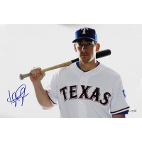 Taylor Teagarden Texas Rangers Signed 12x18 Glossy Photo JSA Authenticated