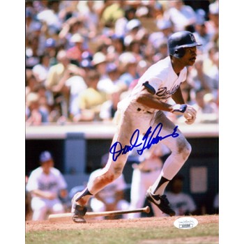 Derrel Thomas Los Angeles Dodgers Signed 8x10 Glossy Photo JSA Authenticated