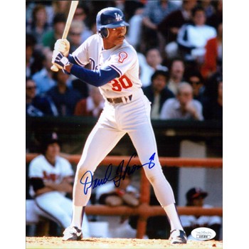 Derrel Thomas Los Angeles Dodgers Signed 8x10 Glossy Photo JSA Authenticated