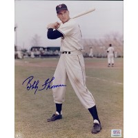 Bobby Thomson New York Giants Signed 8x10 Glossy Photo PSA Authenticated