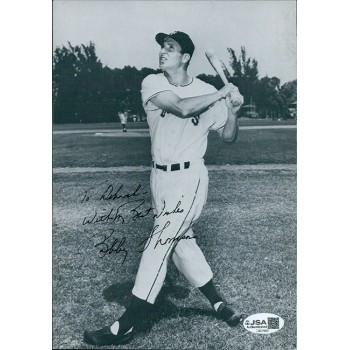Bobby Thomson New York Giants Signed 6x8.5 Cardstock Photo JSA Authenticated Bobby Thomson New York Giants Signed 6x8.5 Cardstock Photo JSA Authenticated