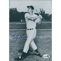 Bobby Thomson New York Giants Signed 6x8.5 Cardstock Photo JSA Authenticated