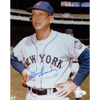 Marv Throneberry New York Mets Signed 8x10 Glossy Photo JSA Authenticated