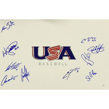 USA Baseball 2002 Signed 12x18 Glossy Photo by 10 JSA Authenticated Humber Garko