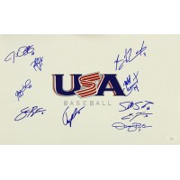 USA Baseball 2003 Signed 12x18 Glossy Photo by 10 JSA Authenticated Smith Janish