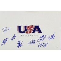 USA Baseball 2004 Signed 12x18 Glossy Photo by 8 JSA Authenticated Ramos Stubbs