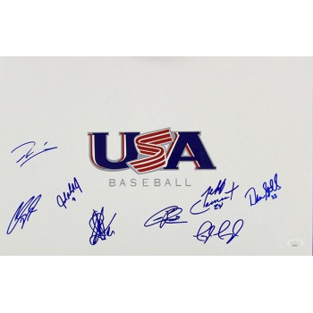 USA Baseball 2004 Signed 12x18 Glossy Photo by 8 JSA Authenticated Ramos Stubbs
