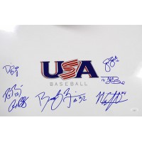 USA Baseball 2013 Signed 12x18 Glossy Photo by 7 JSA Authenticated Alex Bregman
