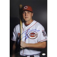 Chris Valaika Cincinnati Reds Signed 12x18 Glossy Photo JSA Authenticated