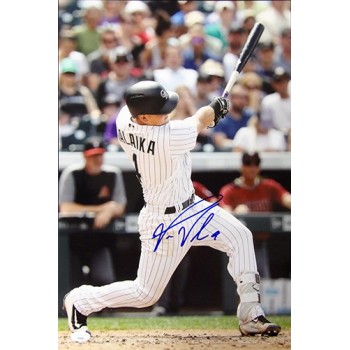 Pat Valaika Colorado Rockies Signed 12x18 Glossy Photo JSA Authenticated