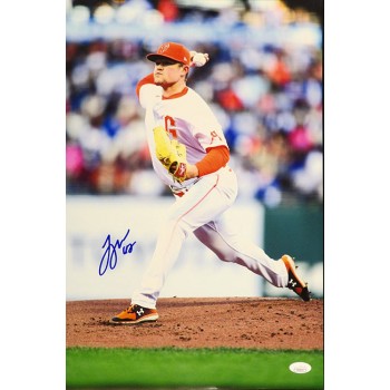 Logan Webb San Francisco Giants Signed 12x18 Glossy Photo JSA Authenticated