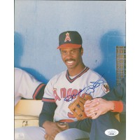 Devon White California Angels Signed 8x10 Glossy Photo JSA Authenticated