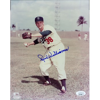 Dick Williams Brooklyn Dodgers Signed 8x10 Glossy Photo JSA Authenticated