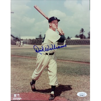 Dick Williams Brooklyn Dodgers Signed 8x10 Glossy Photo JSA Authenticated