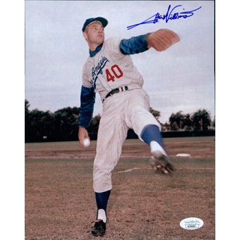 Stan Williams Los Angeles Dodgers Signed 8x10 Matte Photo JSA Authenticated