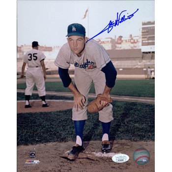 Stan Williams Los Angeles Dodgers Signed 8x10 Glossy Photo JSA Authenticated